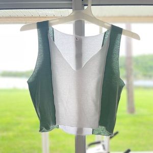 Two Tone Ribbed CropTop